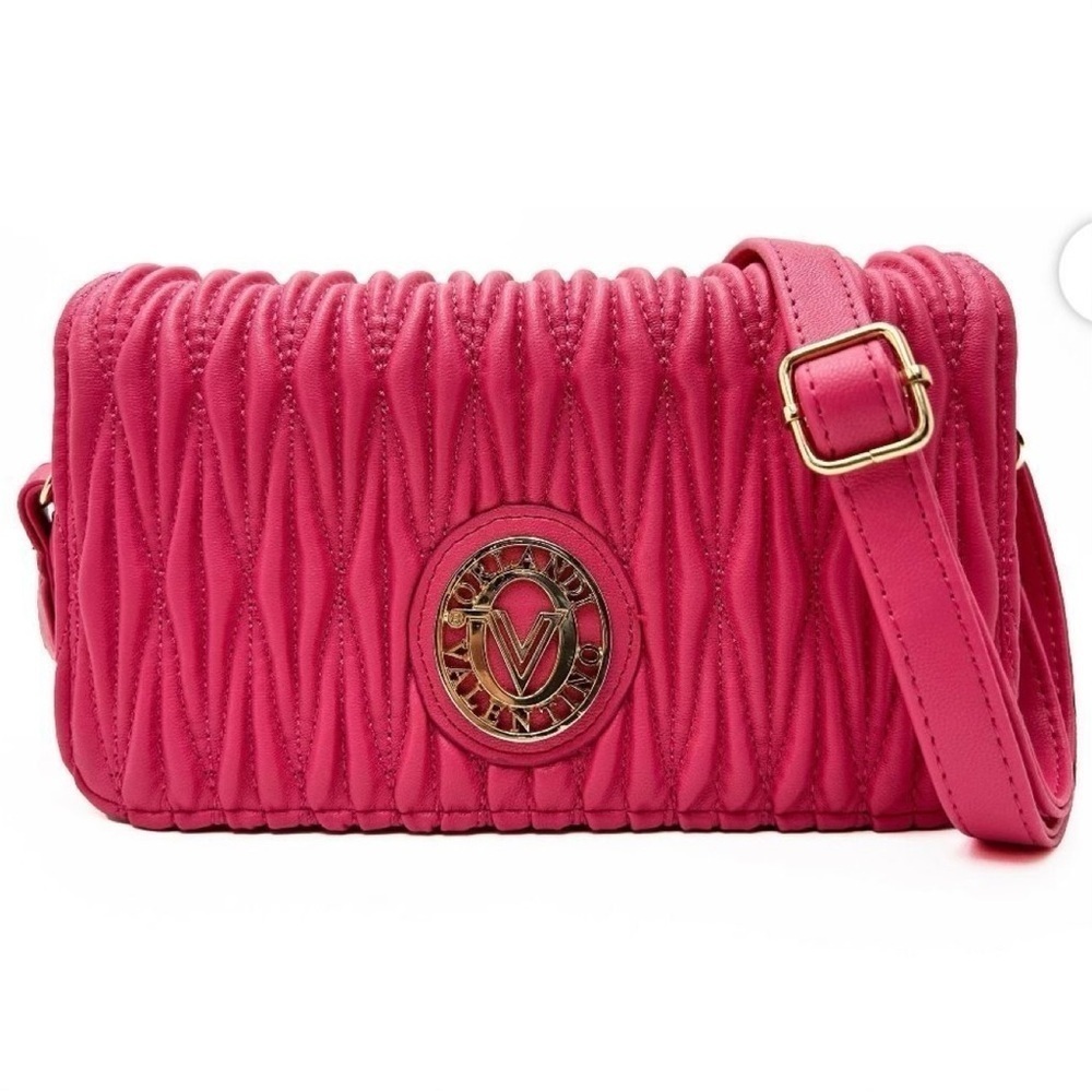 NWT Valentino Orlandi Pink and Gold Crossbody Purse‎ Handbag